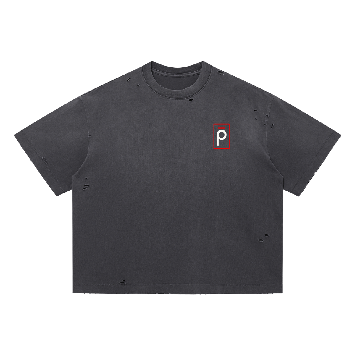 pheno Vintage Washed Distressed Boxy Oversized T-Shirt