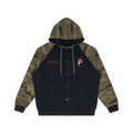 phēno Worldwide Unisex Camo-Splice Raglan Zip Hoodie