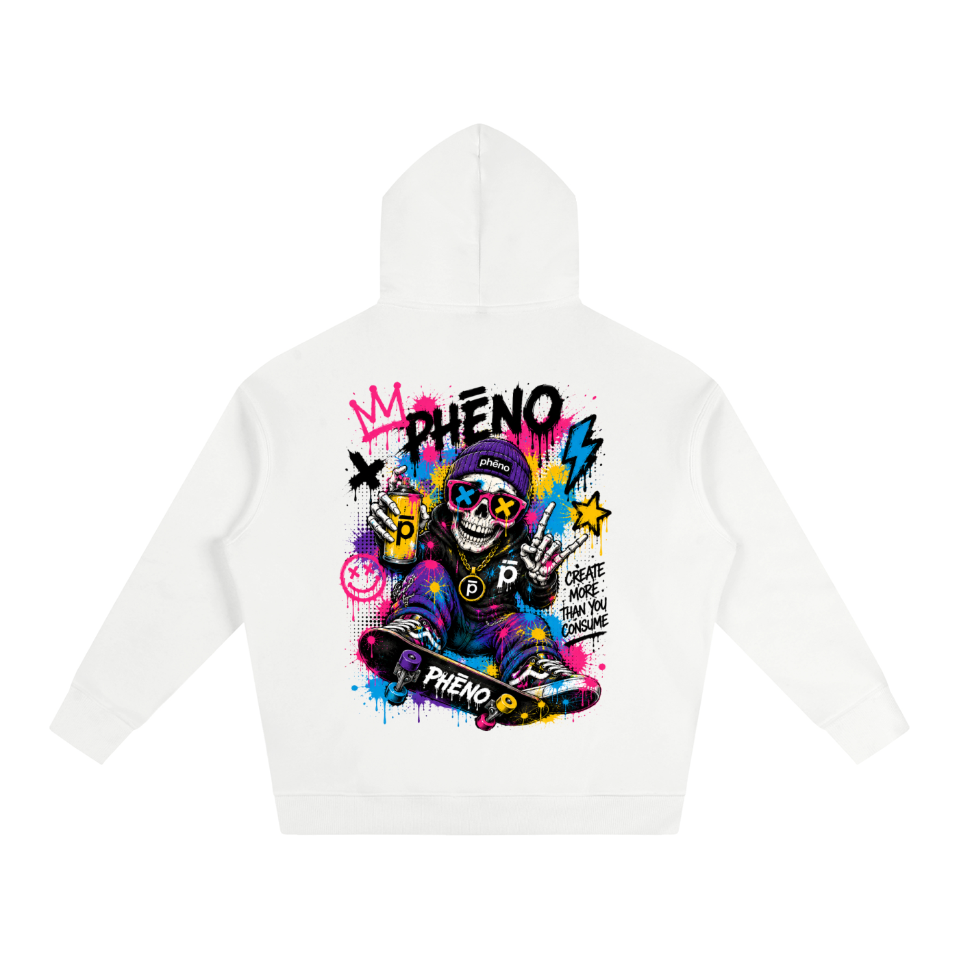 Pop Chaos Papa Skate Oversize Fleeced Hoodie