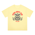 Skate Club Twin Snakes in Canary Unisex Oversized Drop Shoulder T-Shirt
