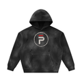 phēno Distressed Logo Future p Unisex Sunfade Frayed Fleece Hoodie