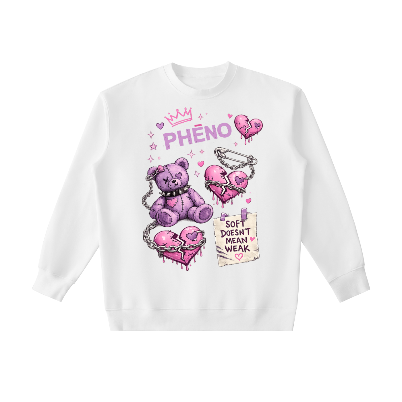Pretty Savage Soft Not Weak Essential Heavyweight Crewneck Sweatshirt
