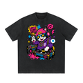 Pop Chaos Turn it Up Heavyweight Vintage Washed Frayed T-Shirt