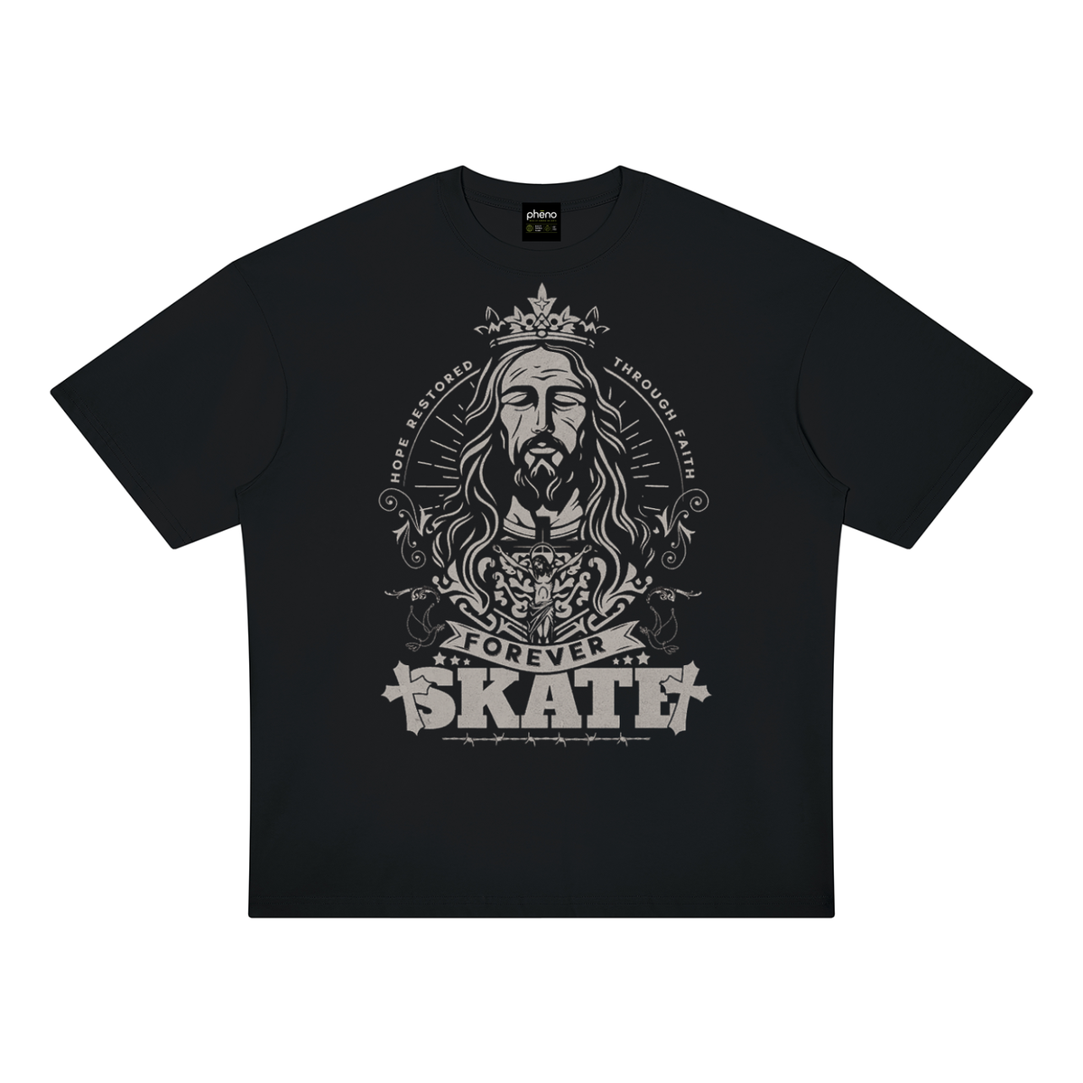 Forever Skate Unisex Oversized Drop Shoulder T-Shirt