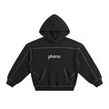 phēno Contrast-Stitched Boxy Fleece Hoodie