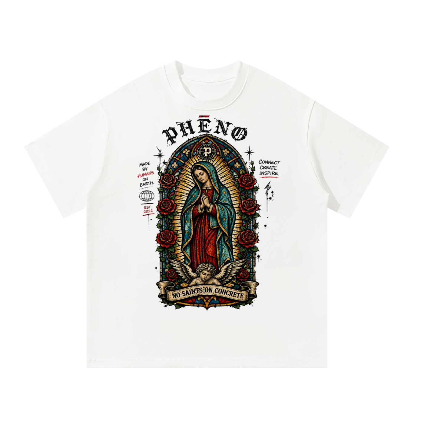 Sacred Streets Mother Mary Unisex Oversized T-Shirt
