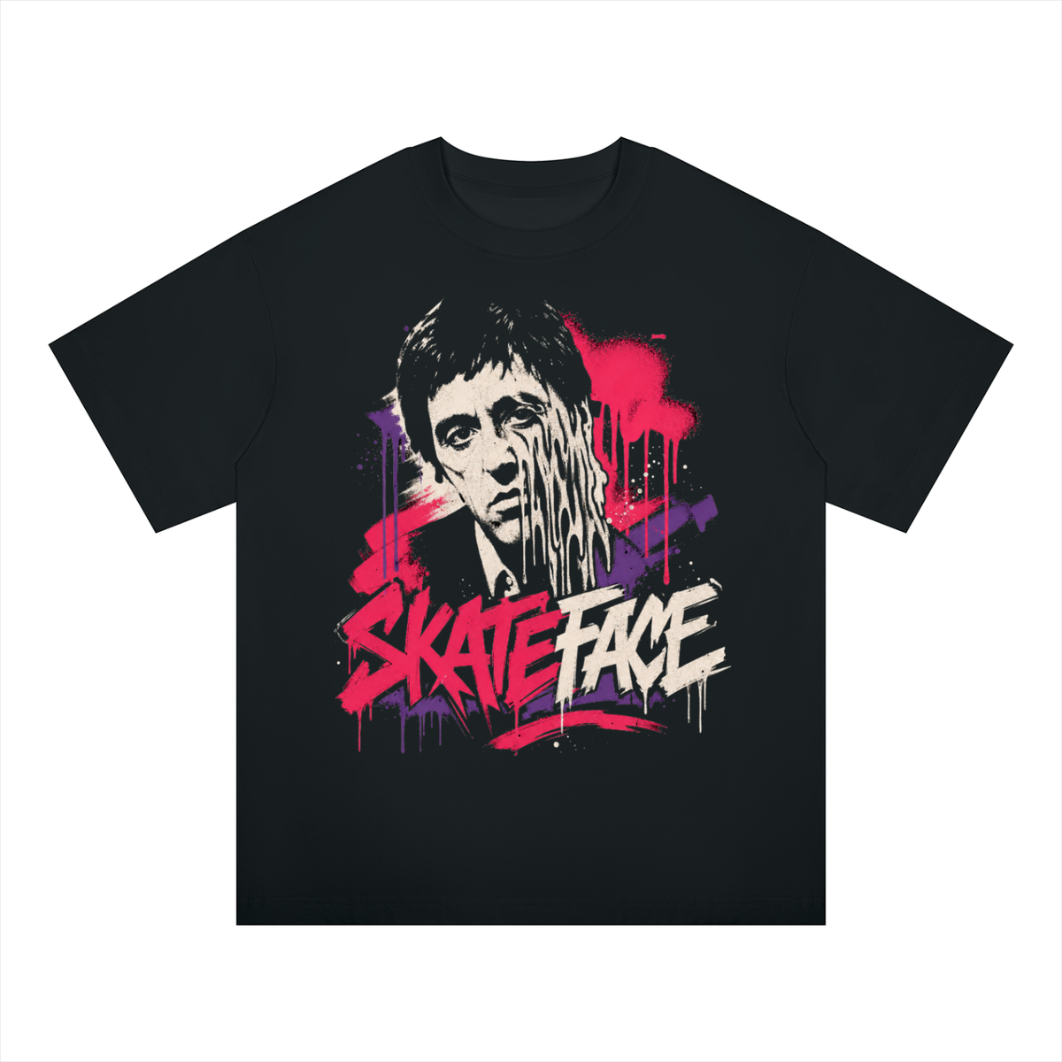 Skateface Unisex Oversized Drop Shoulder T-Shirt