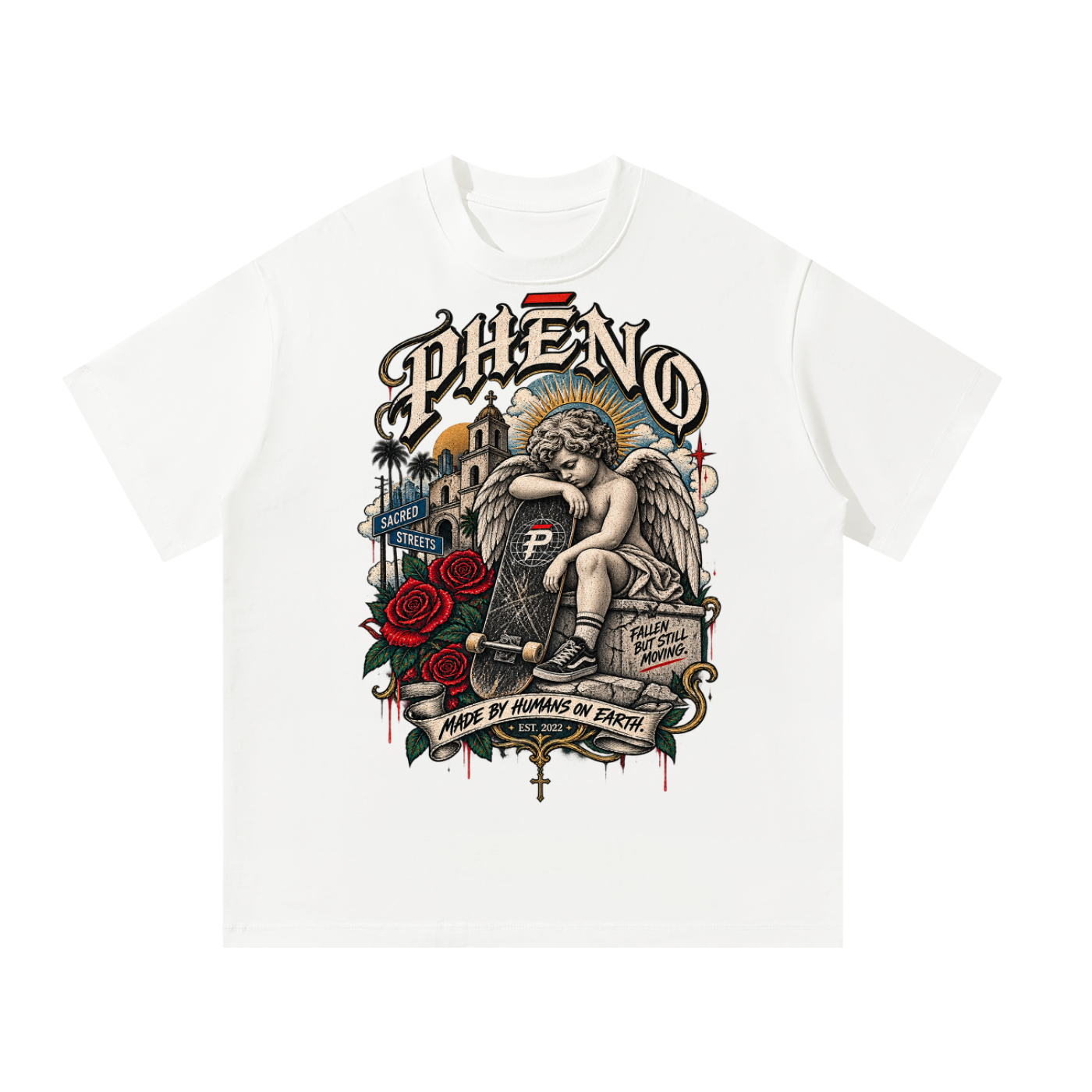 Sacred Streets Lost in Thought Unisex Oversized T-Shirt
