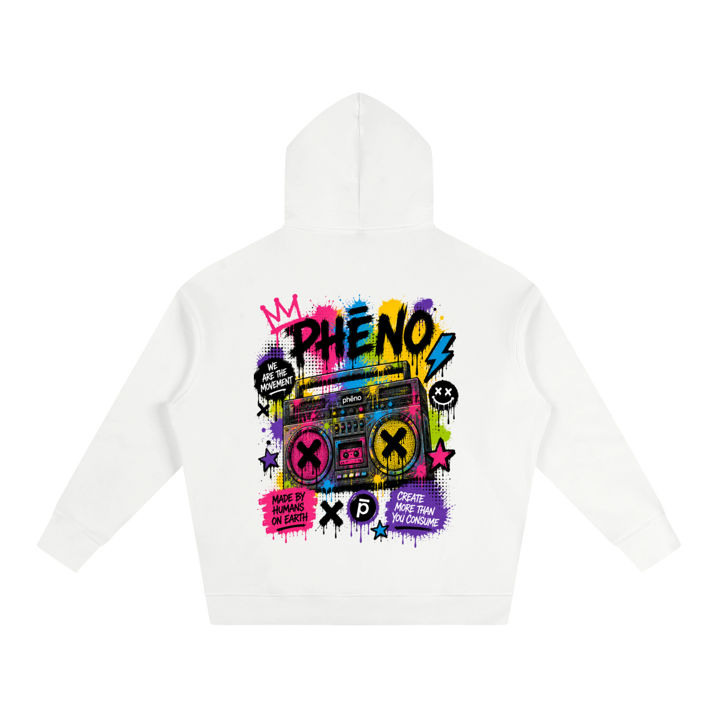 Pop Chaos Boom Box Oversize Fleeced Hoodie