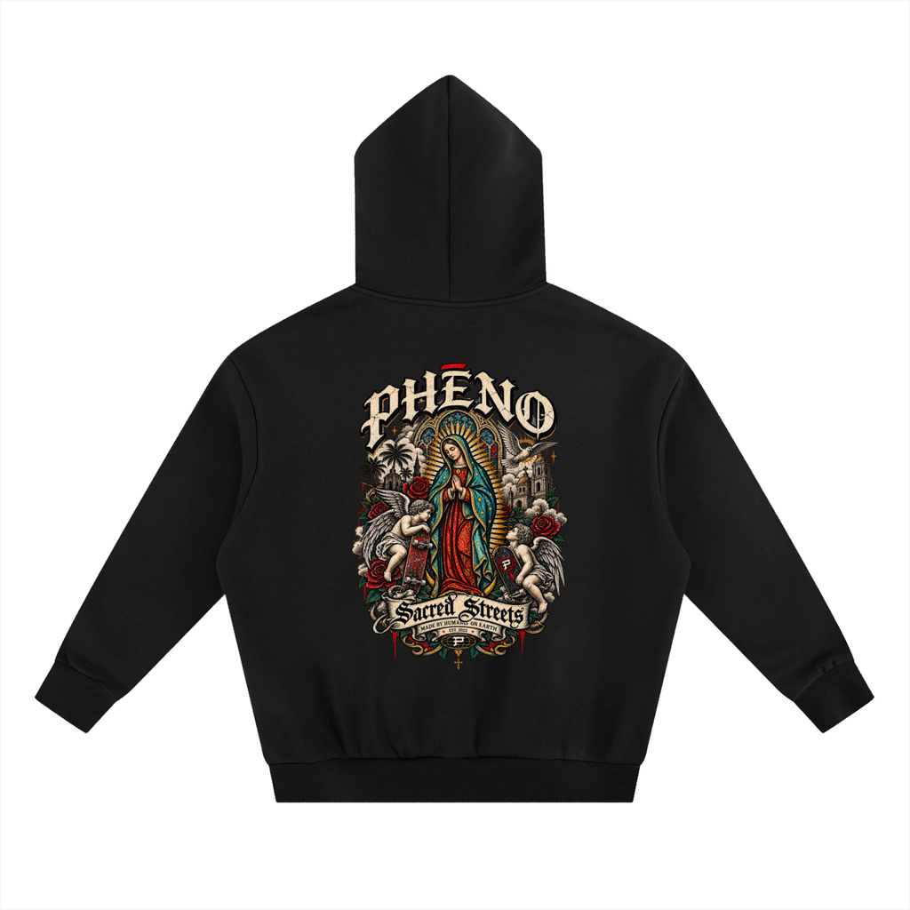Sacred Streets Mother Loves You Essential Heavyweight Boxy Fleece Hoodie