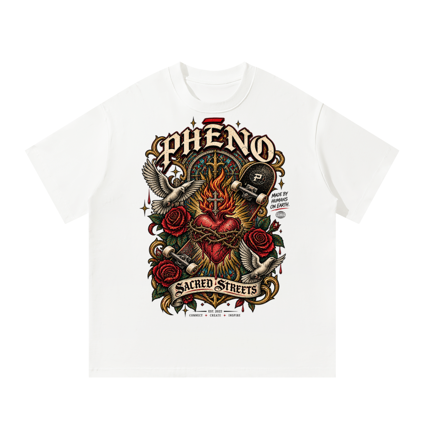 Sacred Streets Love Heals Unisex Oversized T-Shirt