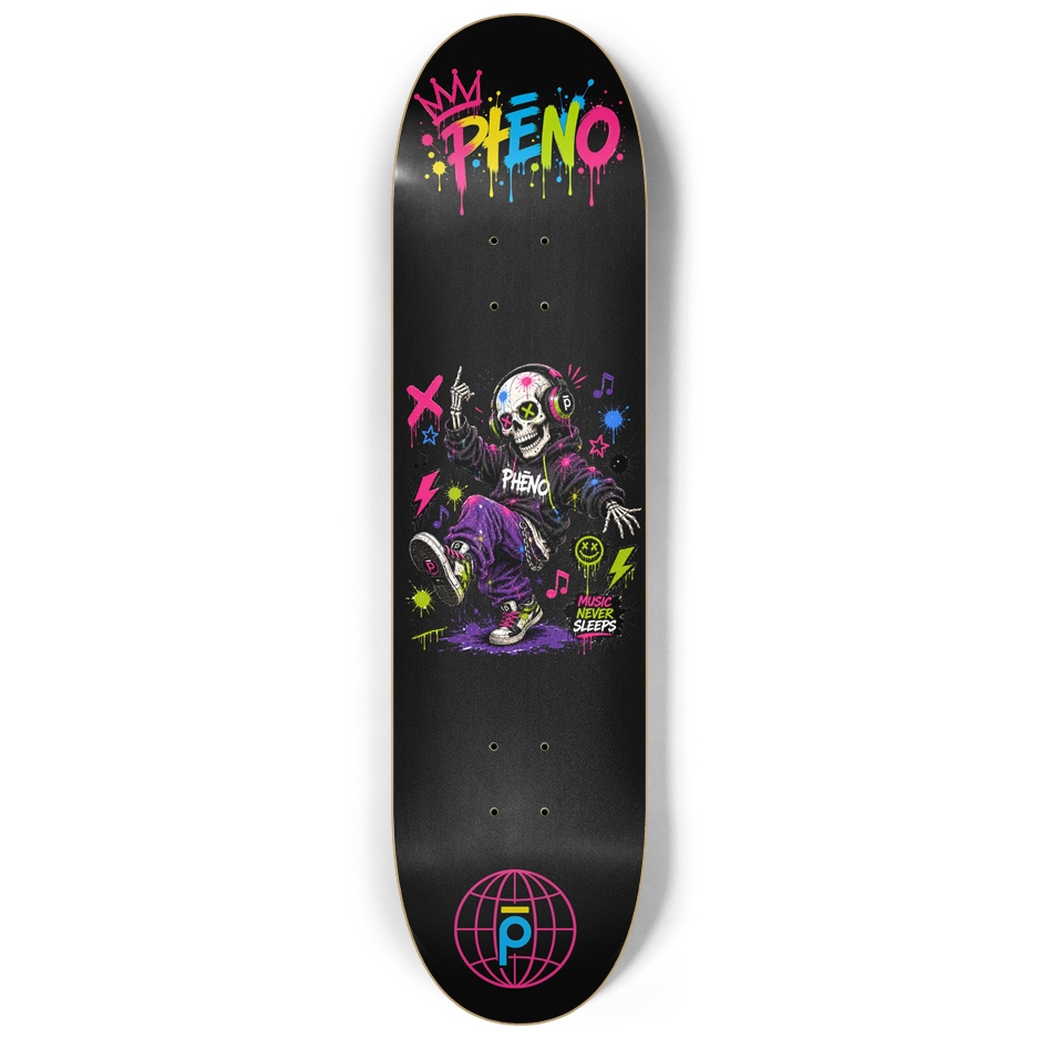 Pop Chaos Dancing Skeleton Custom Skateboard