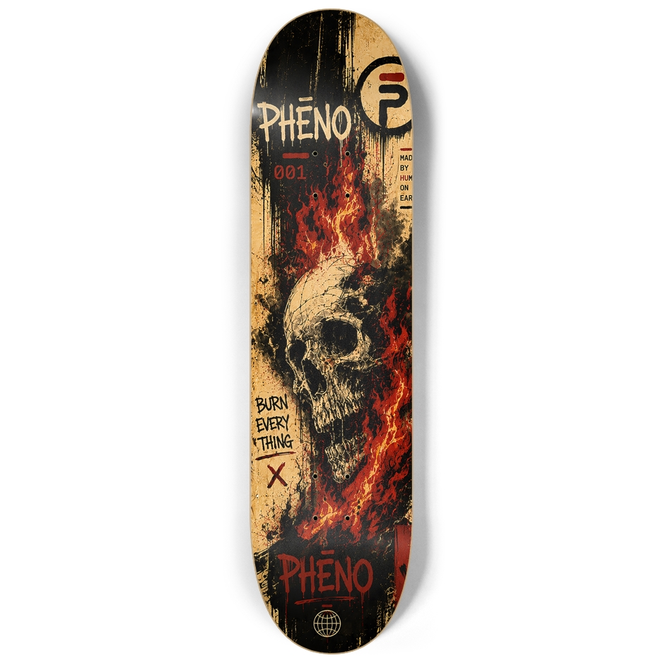 Burn Everything 01 Custom Skateboard