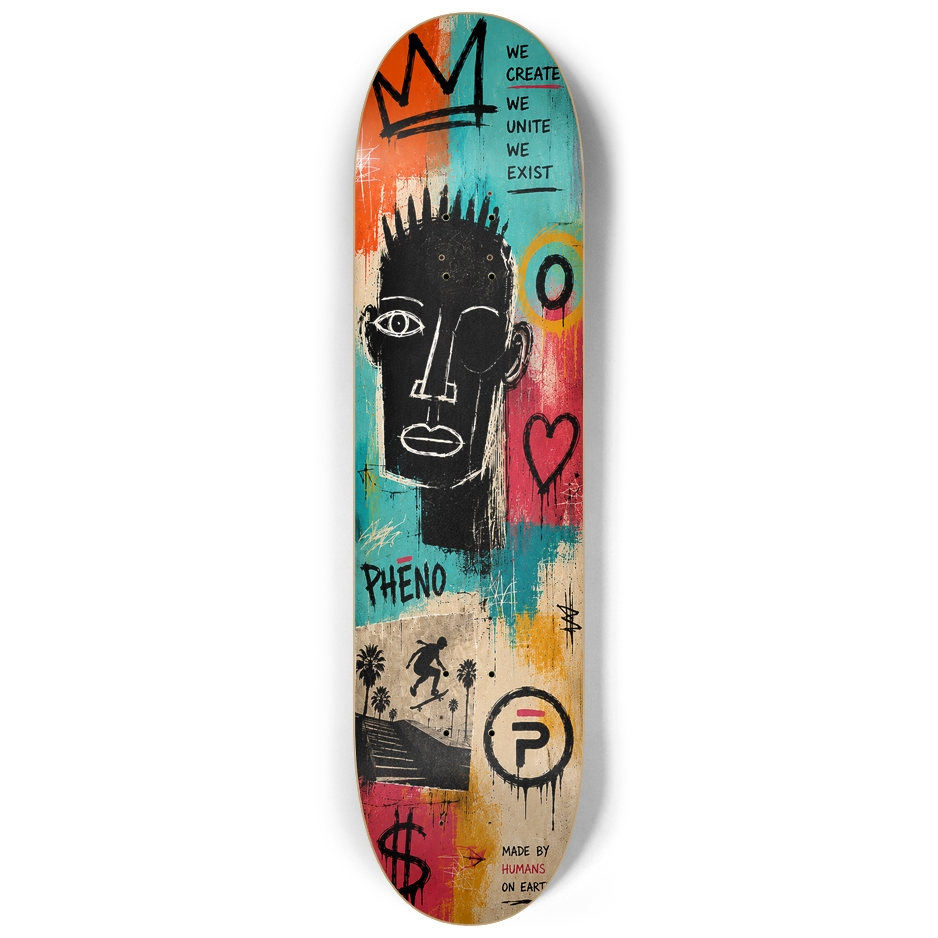 Colorful Love Custom Skateboard