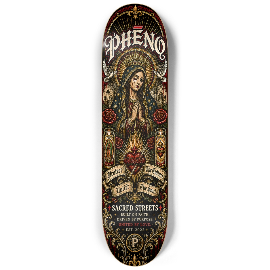 Sacred Streets Mother Loves You Custom Skateboard