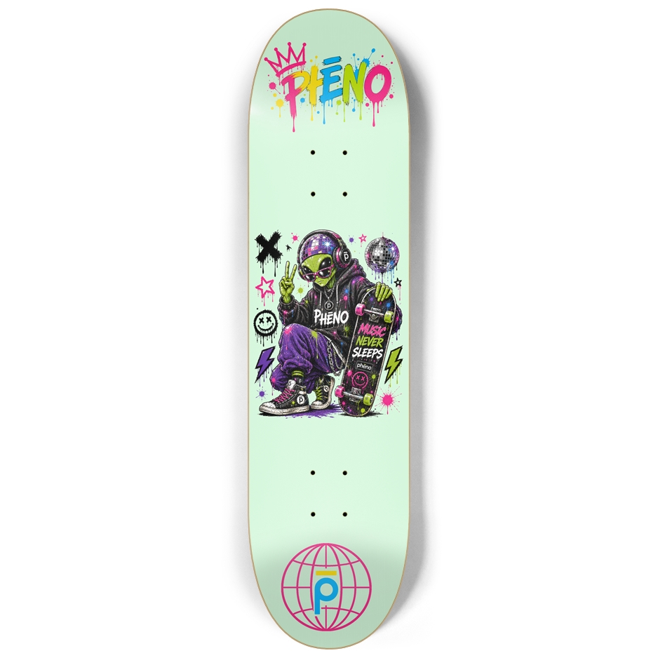 Pop Chaos Alien Invasion Custom Skateboard