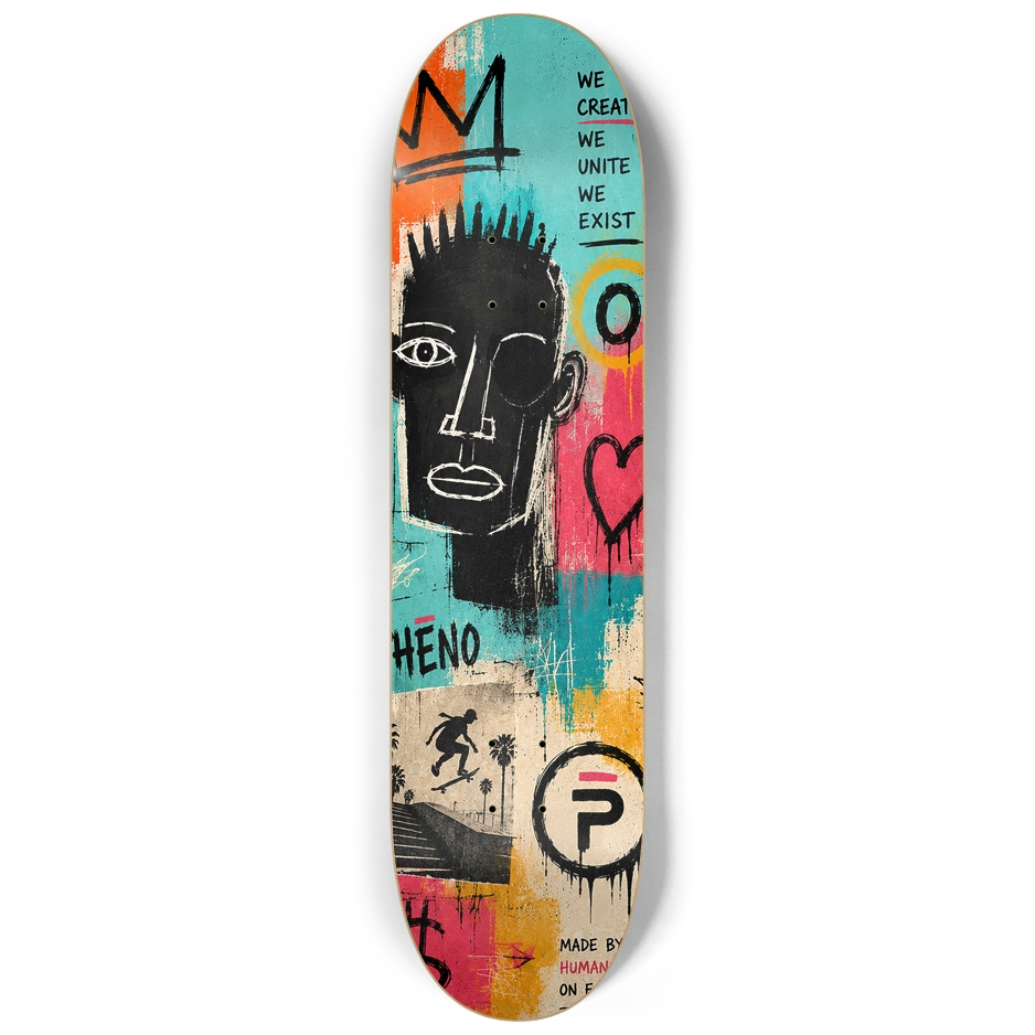 Colorful Love Custom Skateboard